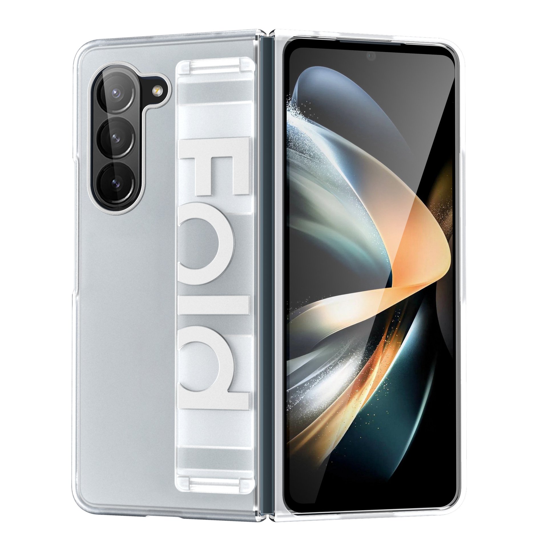 Men Business Style Wallet Skin-friendly Silicone Mobile Protective Cover for Samsung Galaxy Z Fold 6 Phone Case with Wrist Strap