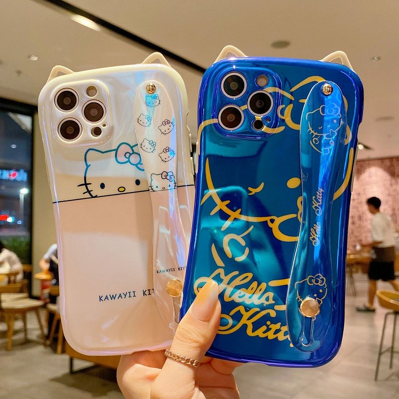 2021 Popular Beautiful Cartoon Simons Cat Wrist Soft Mobile Phone Protective Strap Case For iPhone 13 Phone Cover