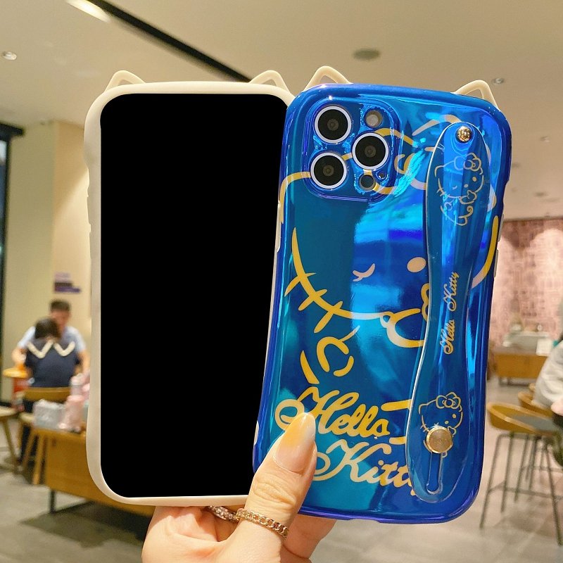 2021 Popular Beautiful Cartoon Simons Cat Wrist Soft Mobile Phone Protective Strap Case For iPhone 13 Phone Cover