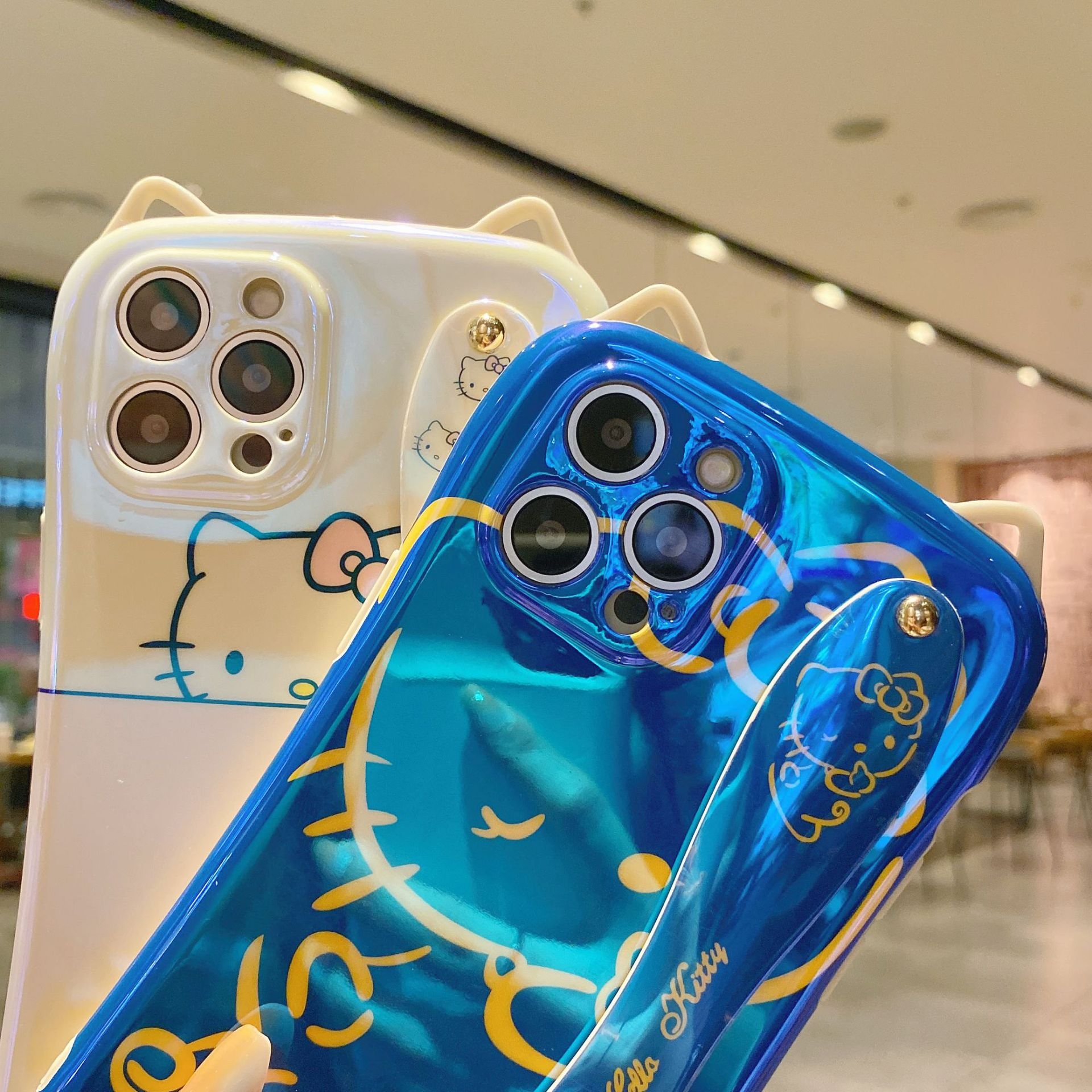 2021 Popular Beautiful Cartoon Simons Cat Wrist Soft Mobile Phone Protective Strap Case For iPhone 13 Phone Cover