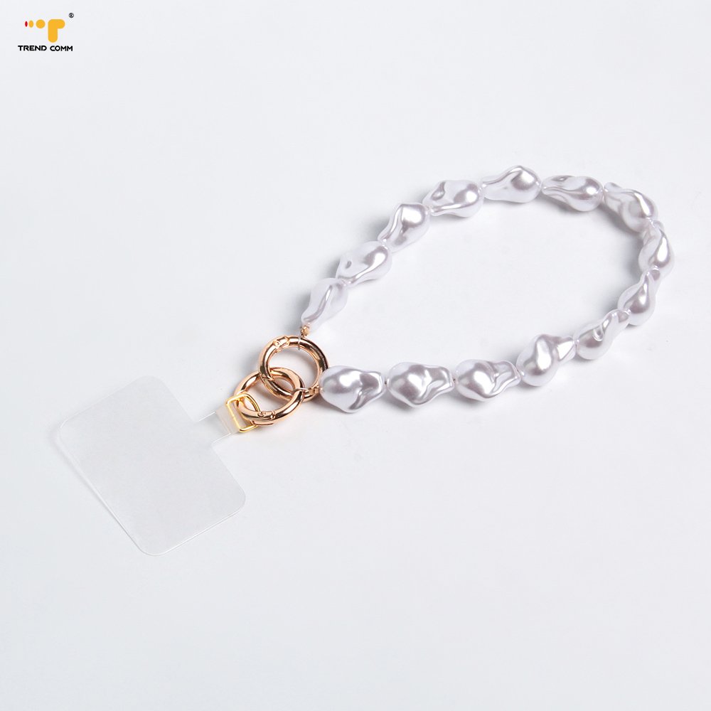 2024 Newest Smartphone cover elegant wrist pearl bracelet chains mobile phone case strap With Universal Patch