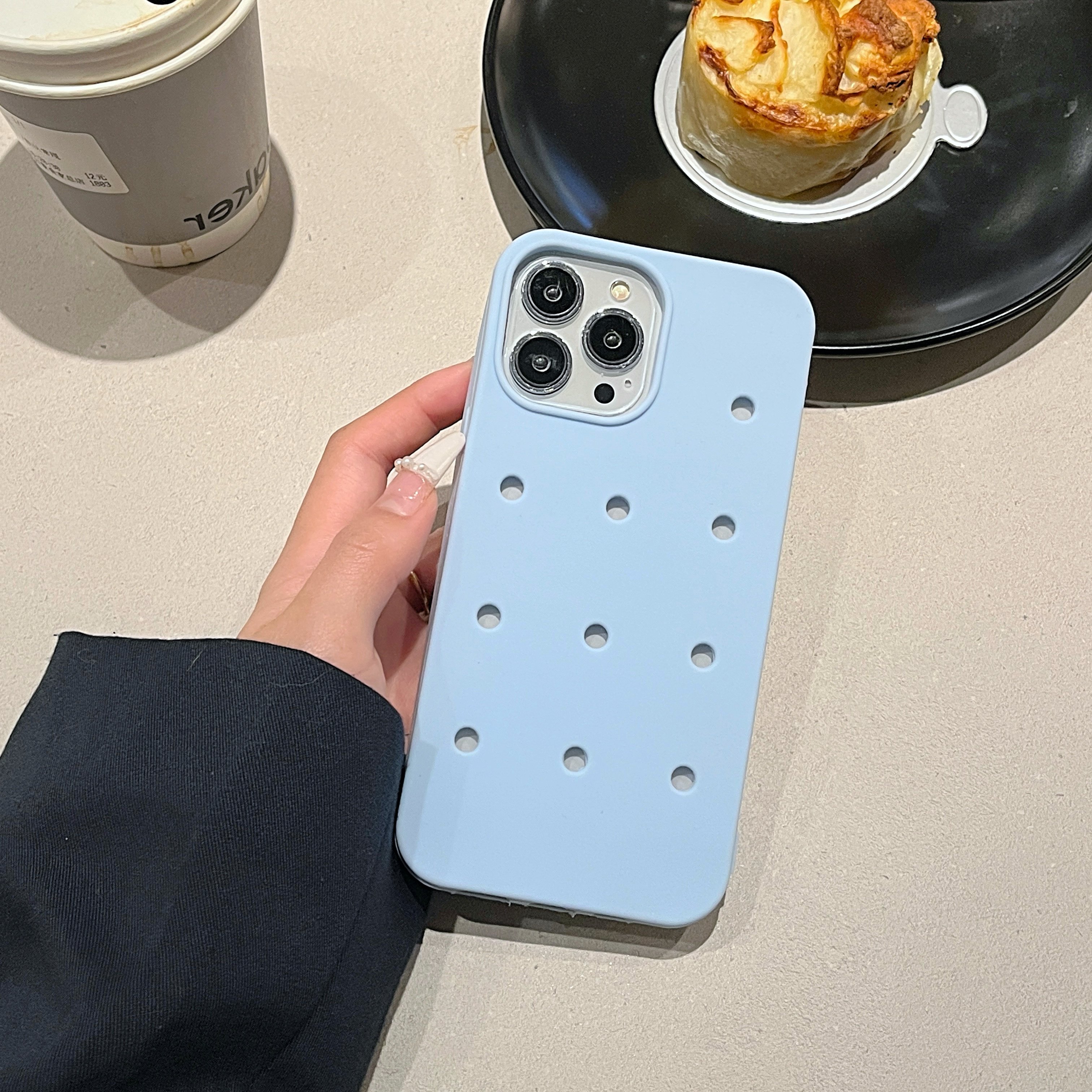 High quality waterproof solid color silicone phone case with hole diy phone case iPhone 16 11 12 13 14 pro Max hold