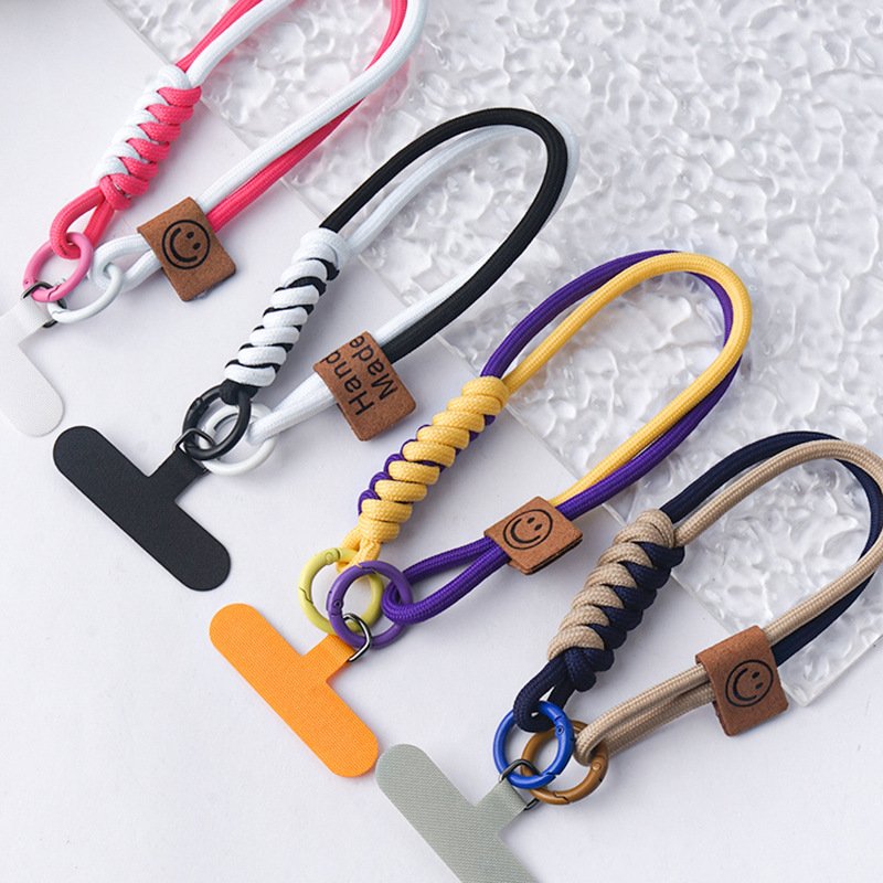 New Fashion Multi-color With Mobile Phone Lanyard Wrist Strap Multi-functional Convenient Wrist Rope Pure Hand-woven Lanyard
