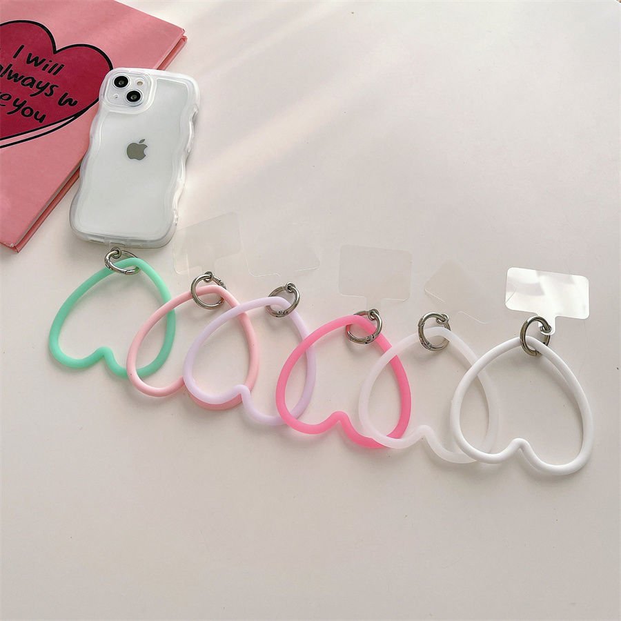Hot Sale Round Silicone Bracelet Keychain Mobile Phone Anti-Drop Anti-Lost Wrist Strap Portable Ring Phone Keychain