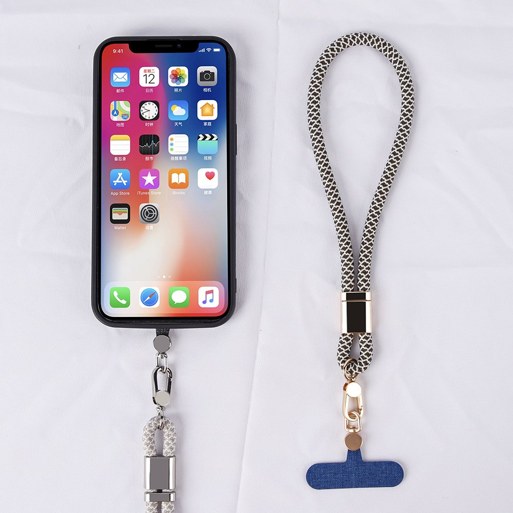 2024 New Fashion Nylon Mobile Phone Wrist Lanyard Keychain Braided Rope Mobile Phone Accessories Suitable for All Mobile Phones