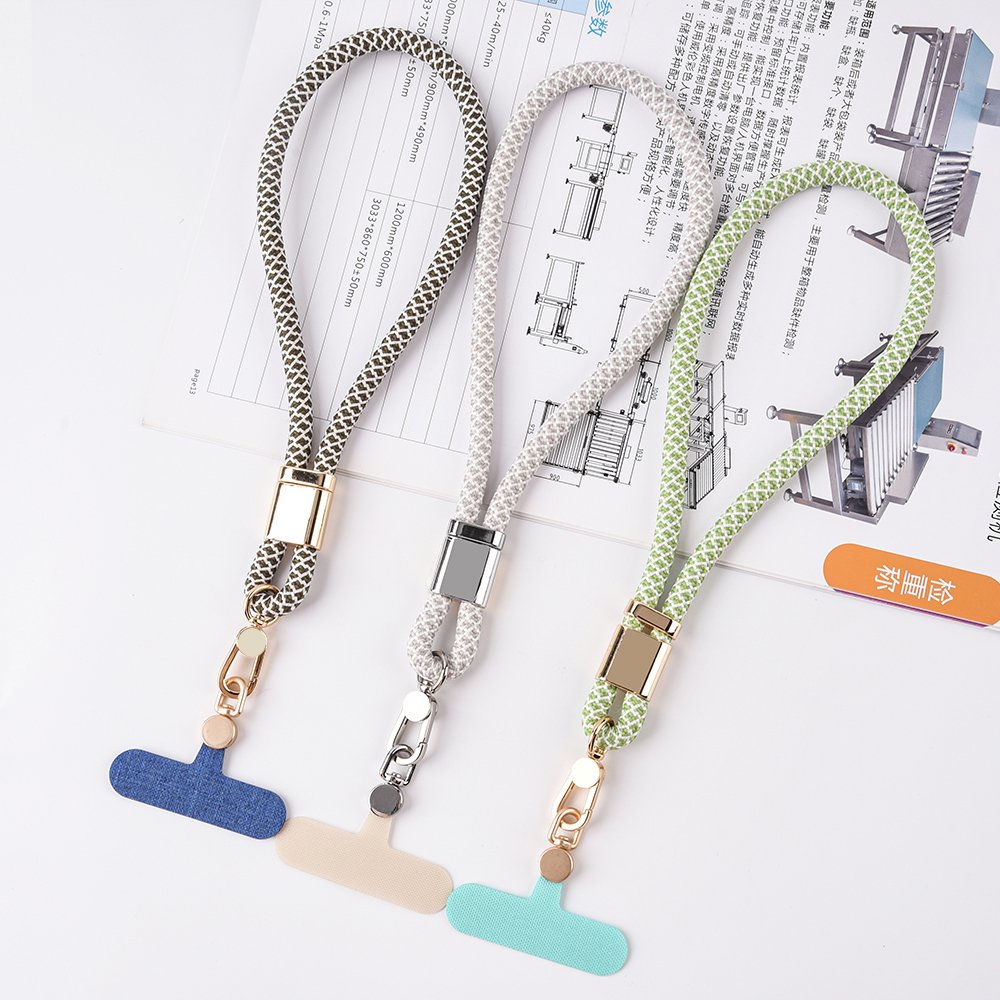 2024 New Fashion Nylon Mobile Phone Wrist Lanyard Keychain Braided Rope Mobile Phone Accessories Suitable for All Mobile Phones