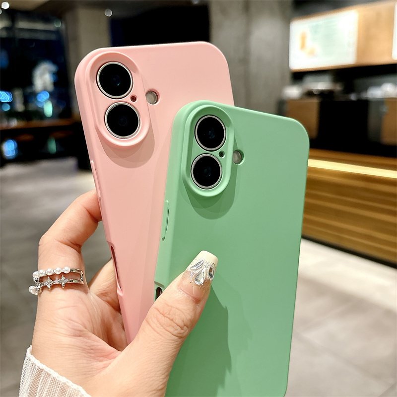 Crossbody Lanyard Strap Matte Liquid Silicone Case For iPhone 16 15 14 13 12 11 Pro Max Necklace Shockproof Soft Bumper Cover