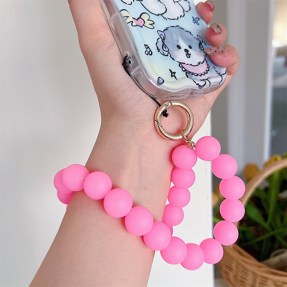 New boy girl phone strap glow-in-the-dark phone chain silicone soft accessories bag pendant phone wristband lanyard