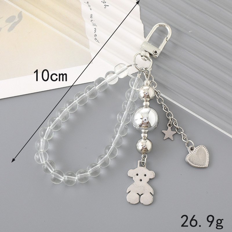 2025 mobile phone chain beaded cartoon phone chain holder metal phone chain letter strap for Iphone