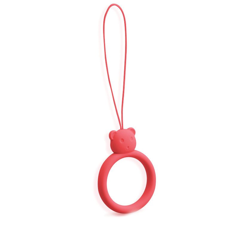 Cute Bear Design Mobile Phone Straps Silicon Pendant Lanyard For Key ID Card USB Strap Cartoon Silicone Ring Lanyard