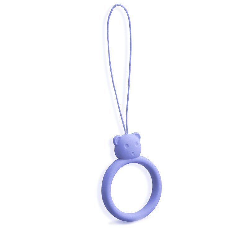 Cute Bear Design Mobile Phone Straps Silicon Pendant Lanyard For Key ID Card USB Strap Cartoon Silicone Ring Lanyard