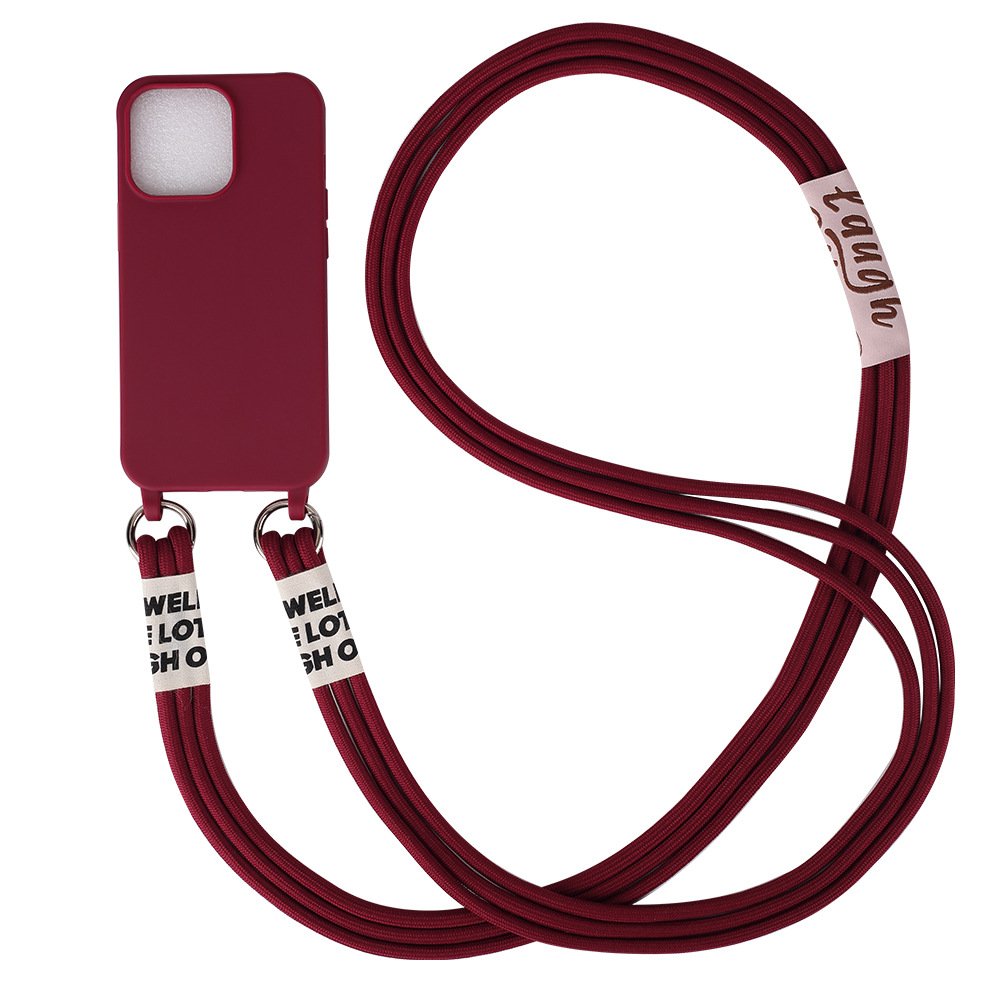 popular silicone crossbody chain necklace strap case for samsung galaxy s22 for travel women