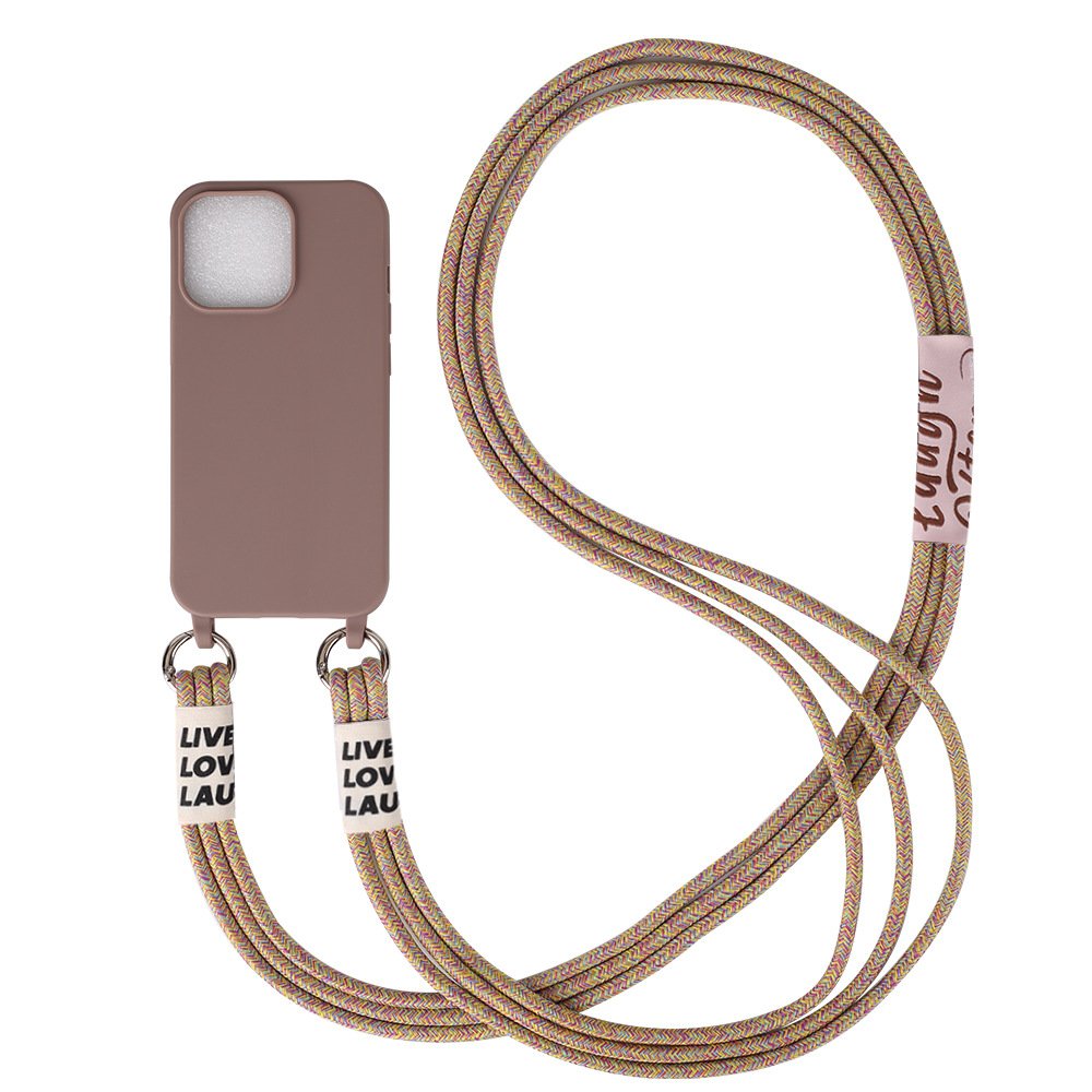 popular silicone crossbody chain necklace strap case for samsung galaxy s22 for travel women