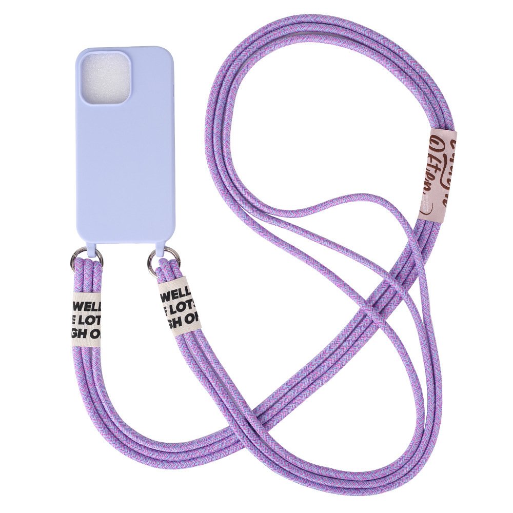 popular silicone crossbody chain necklace strap case for samsung galaxy s22 for travel women