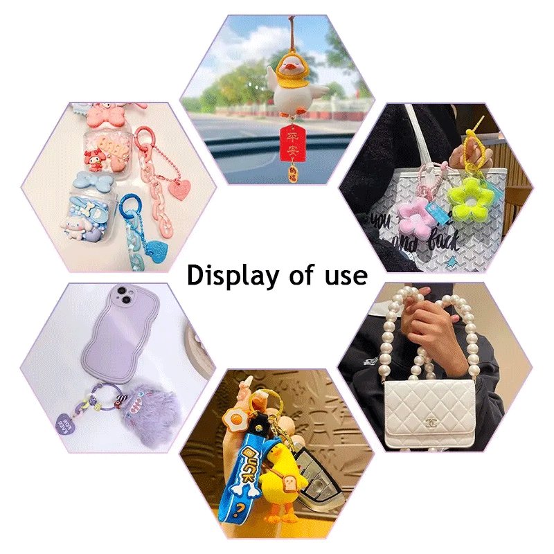 Personalized Candy Color Heart Mobile Phone Straps Beads Mobile Phone Chain For Women Girls
