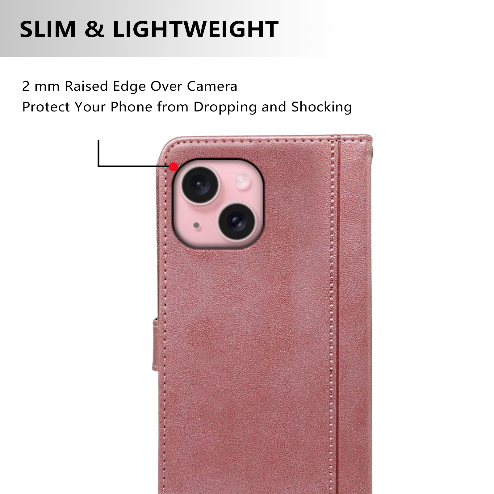 Leather Flip Wallet Case for iPhone 12 13 Mini 14 15 Plus 16 Pro Max with Kickstand Shockproof Phone Cover Bag