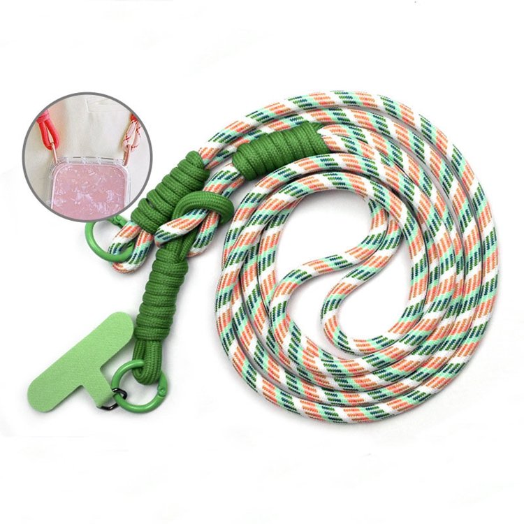 New Customized Personalized Mobile Phone Shoulder Polyester Strap Two Rope Spliced Crossbody Cord Double Necklace Phone Lanyard
