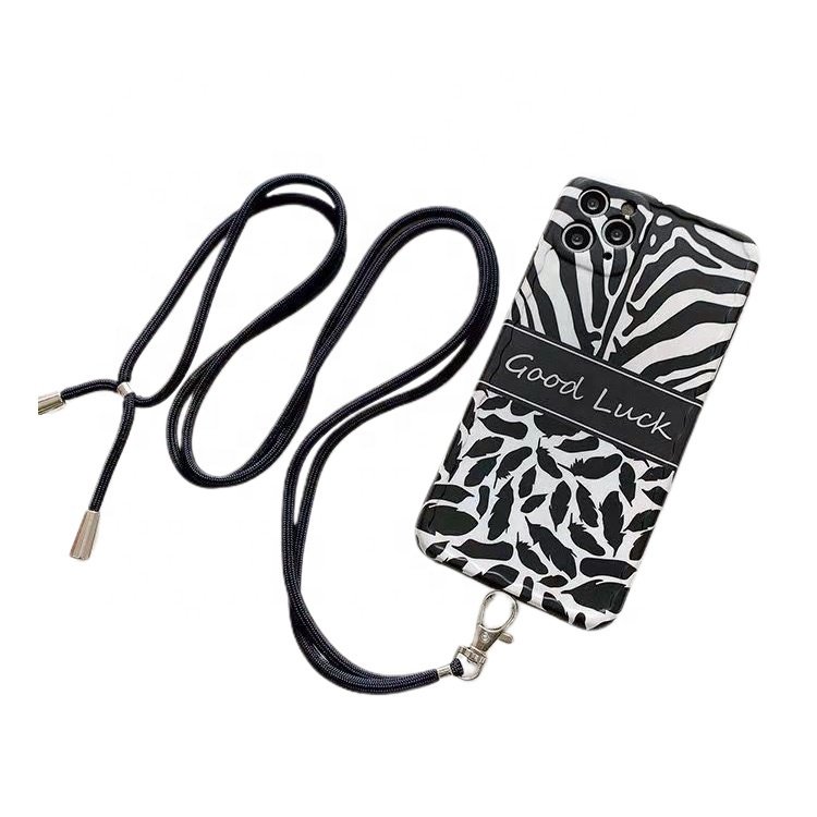 Luxury Custom Polyester Phone Tether Wrist Strap Lanyard with Hand Rest String and Embroidered Keychain Brand Keychain Rope