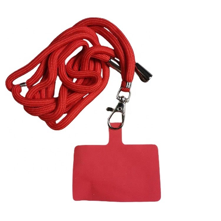 Luxury Custom Polyester Phone Tether Wrist Strap Lanyard with Hand Rest String and Embroidered Keychain Brand Keychain Rope