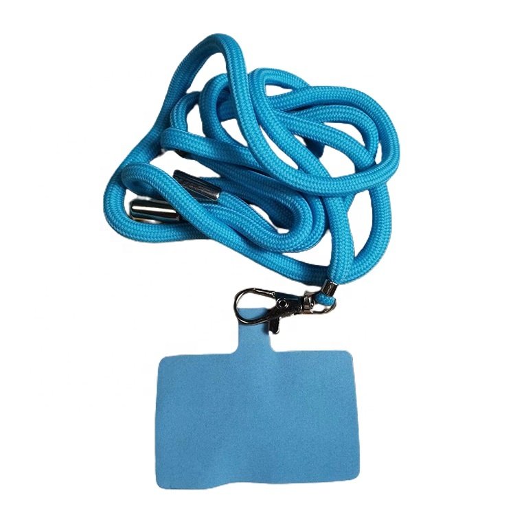 Luxury Custom Polyester Phone Tether Wrist Strap Lanyard with Hand Rest String and Embroidered Keychain Brand Keychain Rope