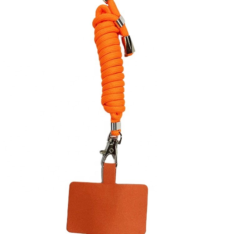 Luxury Custom Polyester Phone Tether Wrist Strap Lanyard with Hand Rest String and Embroidered Keychain Brand Keychain Rope