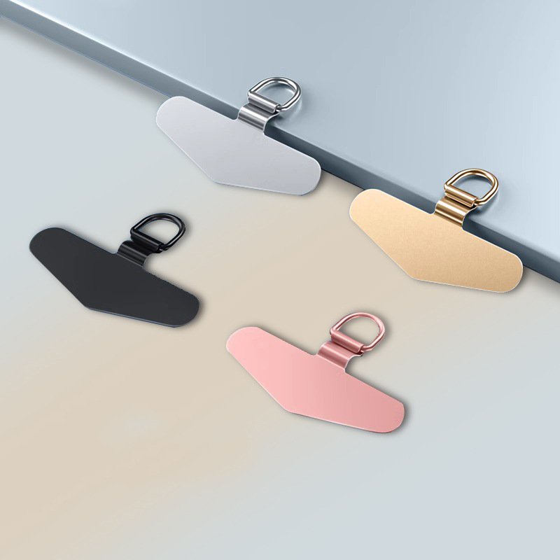 Stainless Steel Metal Phone Lanyard Gasket Patch Anti-lost Detachable Mobile Phone Rope Card Clip Strap Hang Cord Tab
