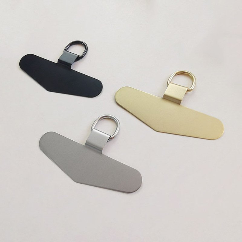 Stainless Steel Metal Phone Lanyard Gasket Patch Anti-lost Detachable Mobile Phone Rope Card Clip Strap Hang Cord Tab