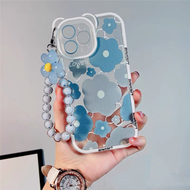 best camera protected diamond decoration mobile case mobile phone cover chain with fur ball lanyard for girls