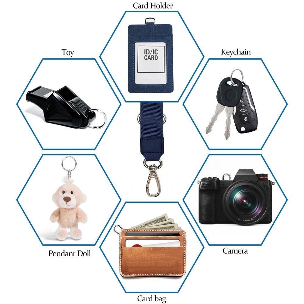 Cell Phone telescopic Lanyards Key Chain Necklace Fashion Work ID card Neck Strap Custom Logo Blue rope For iPhone se