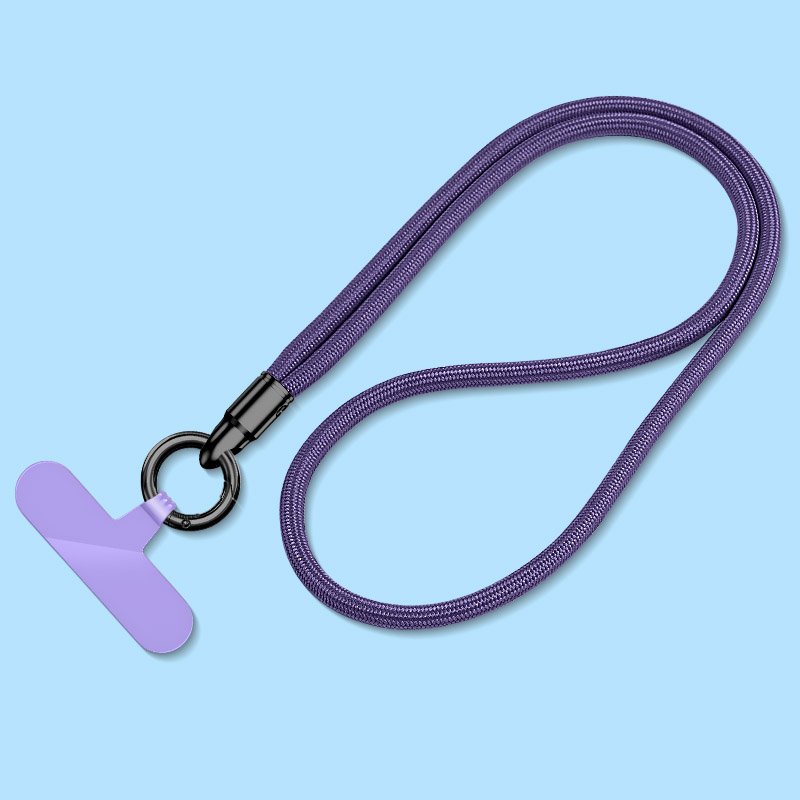 Universal Fashionable Polyester rope Mobile Phone Lanyard Short neck strap crossbody Rope with Phone Tether Patch