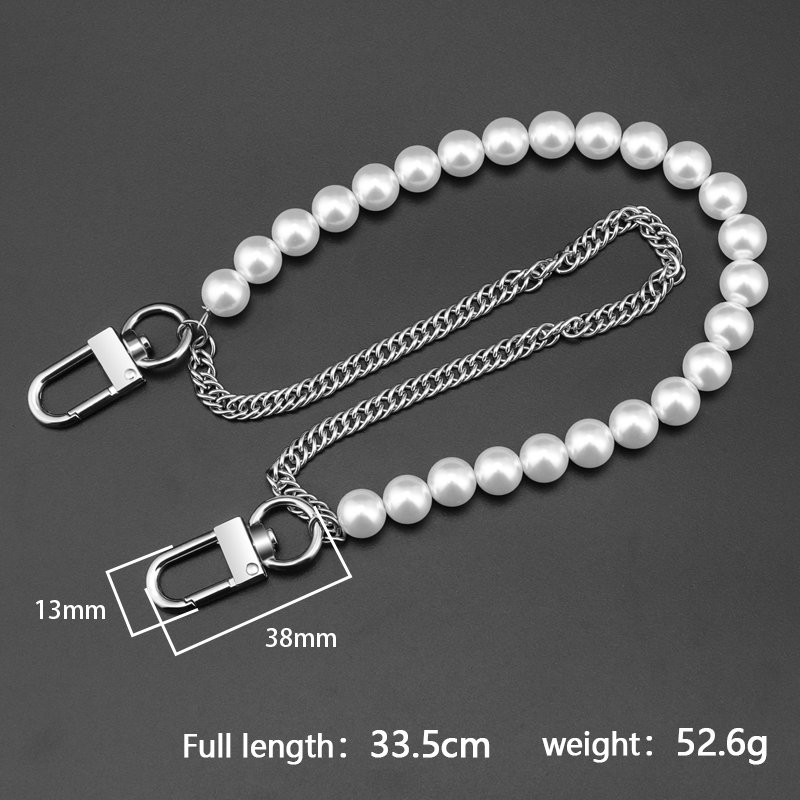Fashion Phone Beaded Chain Charm Lanyard Wrist Strap Mobile Phone Lanyard Phone Rope Pendant Diy Accessories
