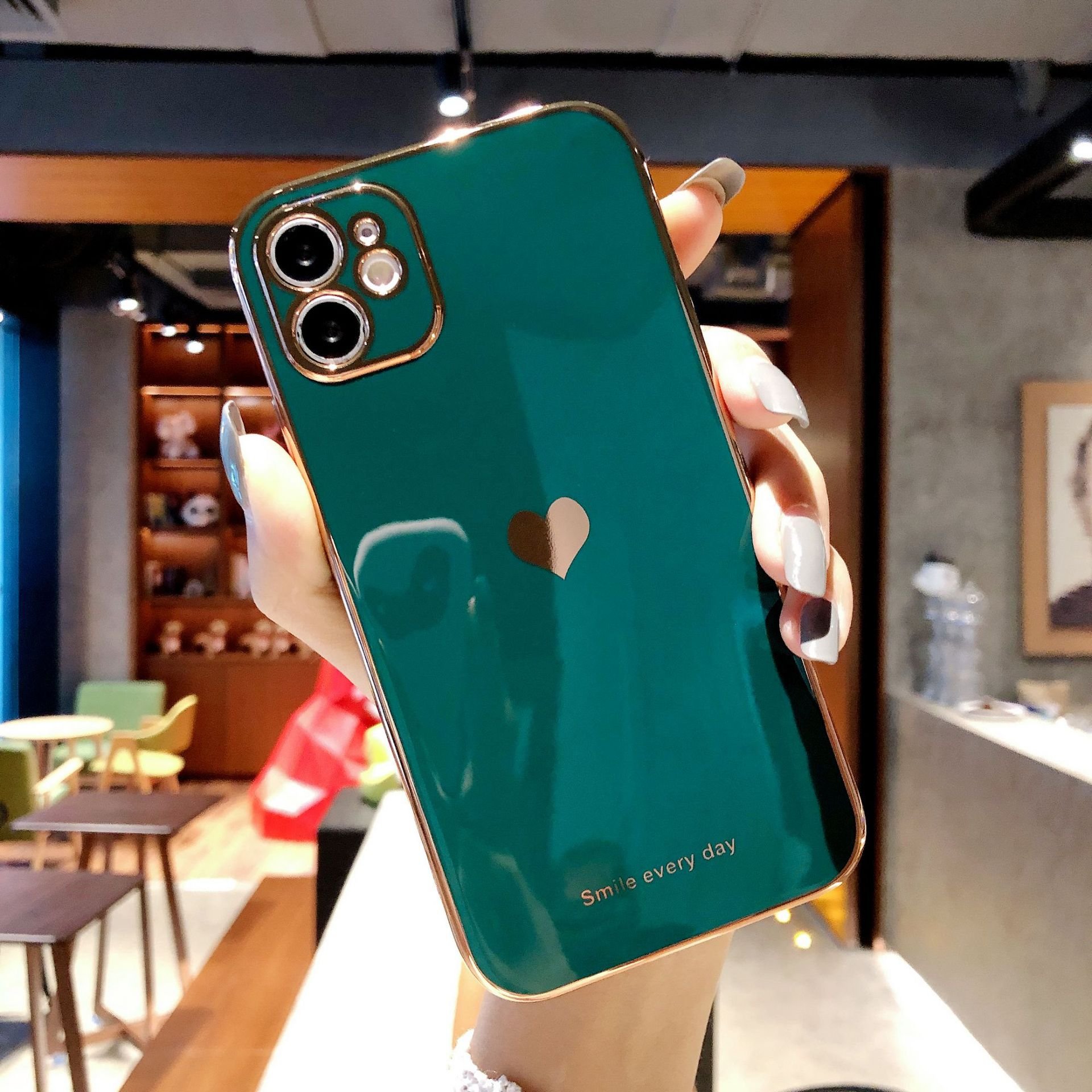 Heart For IPhone 15 14 With Multi-Colored Painting Patterns for Girls Women Shockproof Slim Fit TPU Cover Protective Phone Case