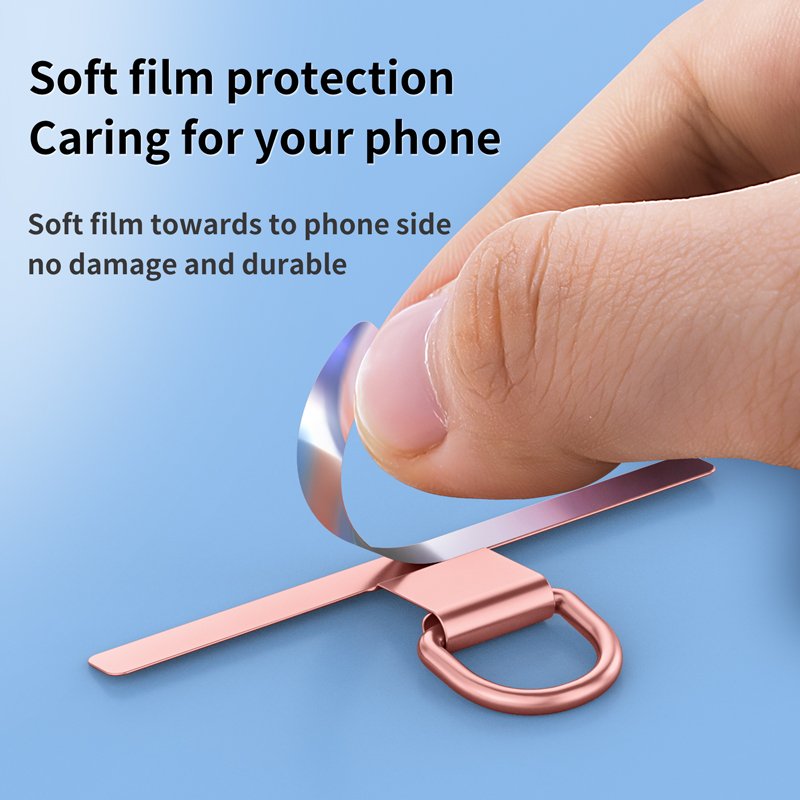 Universal Phone Lanyard Patch with Stainless steel slip D-Ring Mobile Phone Tether Tab in Rope Shape metal Phone clip