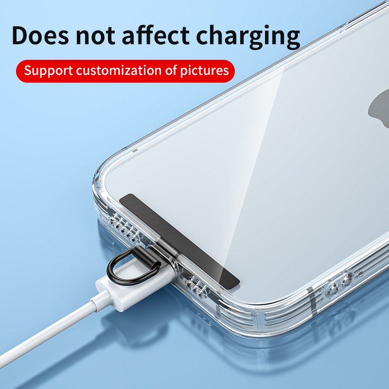 Universal Phone Lanyard Patch with Stainless steel slip D-Ring Mobile Phone Tether Tab in Rope Shape metal Phone clip