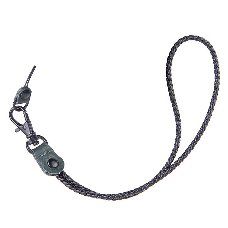wholesale custom multi colors leather keychain id card badge holder mobile phone lanyard strap