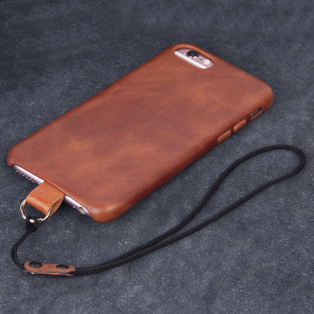 wholesale custom multi colors leather keychain id card badge holder mobile phone lanyard strap