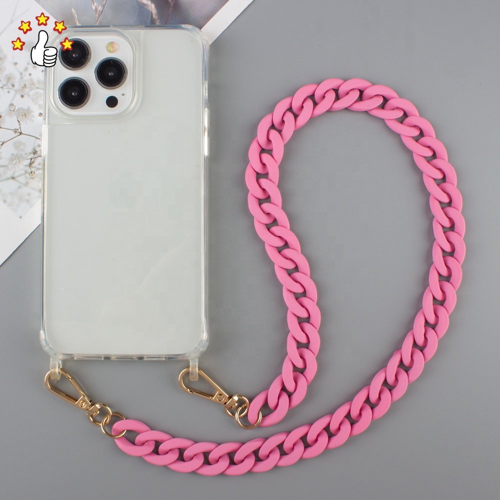 Colorful Rubber Mobile Phone Straps Universal Crossbody Necklace Patch Strap Cell Mobile Phone Chain