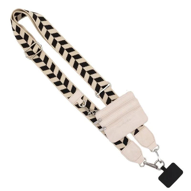 Adjustable Printed Mobile Phone Strap Personalized Polyester Three-Piece Bag Strap Anti-Lost Wallet Strap Wholesale