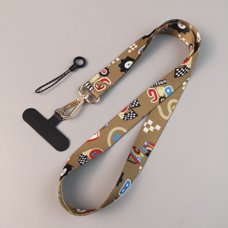 Cell Phone Strap Long Crossbody Lanyard Totem Pattern Hanging Decoration Adjustable Neck Strap AntiLoss Lanyard For IPone 13 15