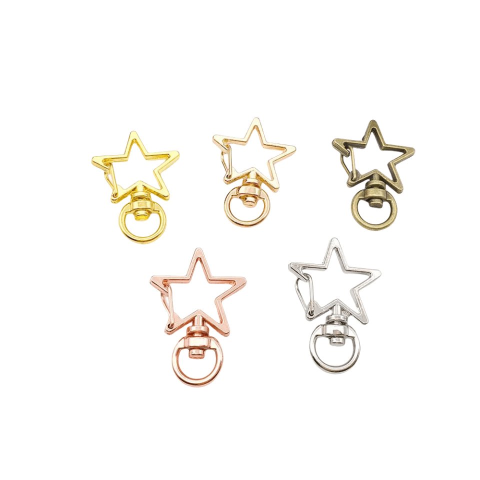 Wholesale Different Shape spring Keychain Custom Lobster Clasp Keychain Metal Snap Hook Clip Swivel key chains Accessory Keyring
