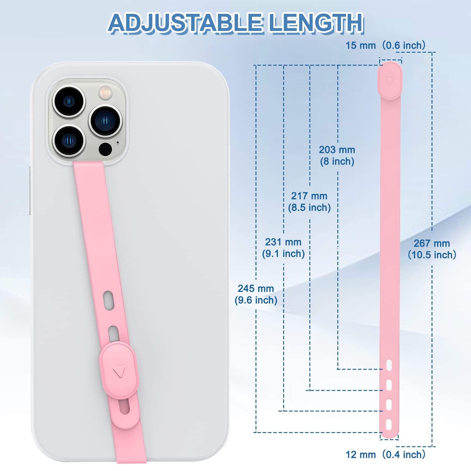 Mobile phone anti-fall new mobile phone rope portable anti-loss creative wrist strap silicone stretching phone handle grip