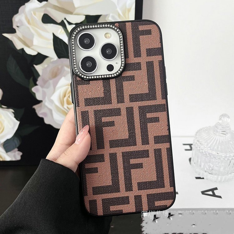 2024 hot luxury designer 16Promax mobile phone shell camera set with diamonds for iPhone16 16Pro 15 14 13 12 All wrapped leather
