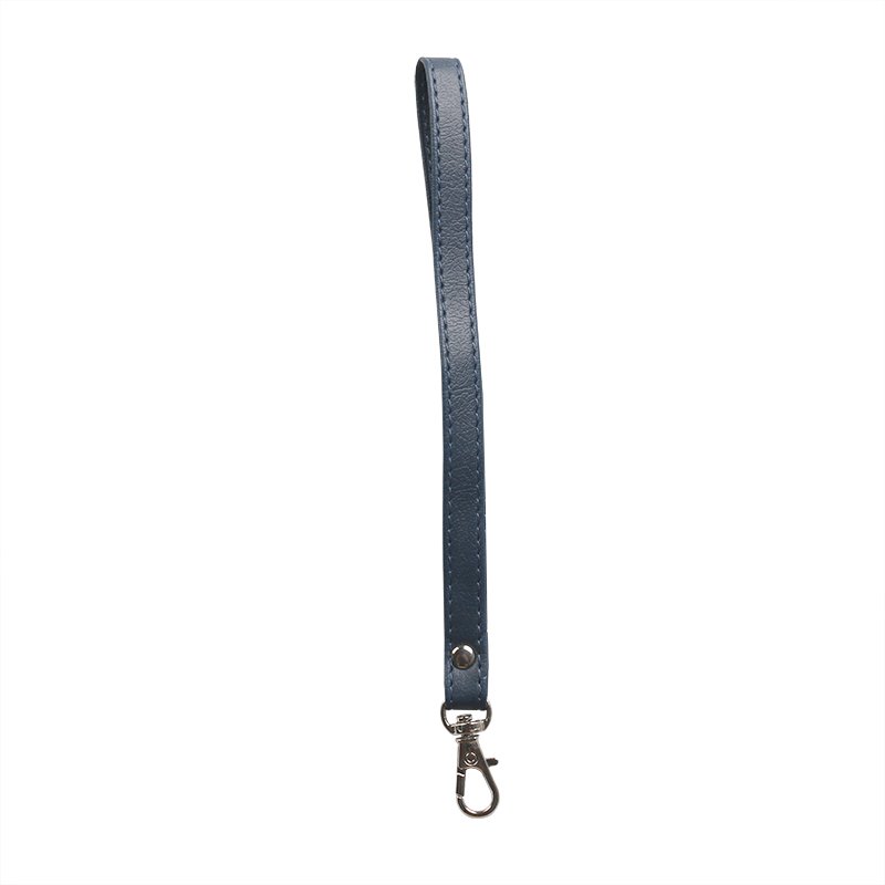 Universal Casco Holster Mobile Phone Lanyard Business Wrist Strap Solid Color Leather Metal keychain