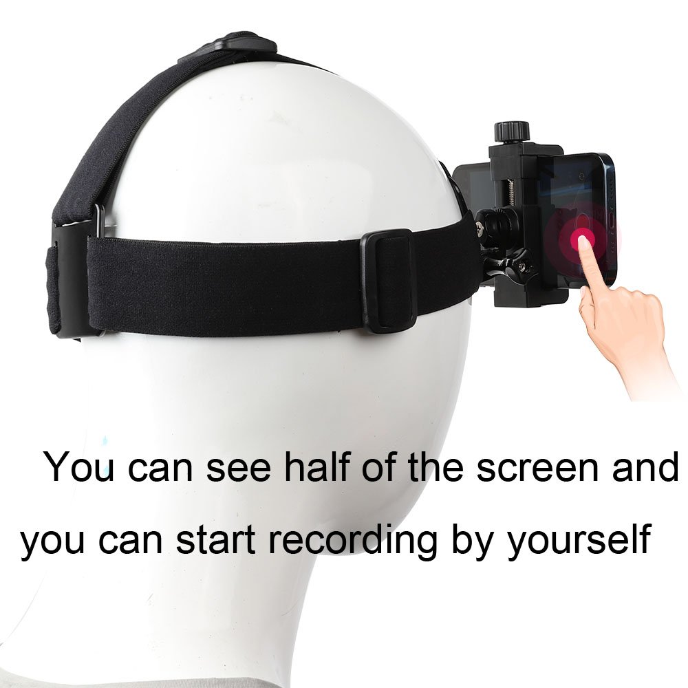 Flexible Head Mounted Mobile Phone Holder View Video Outdoor Live Selfie Shooting Bracket With Phone Clip 4"-7"