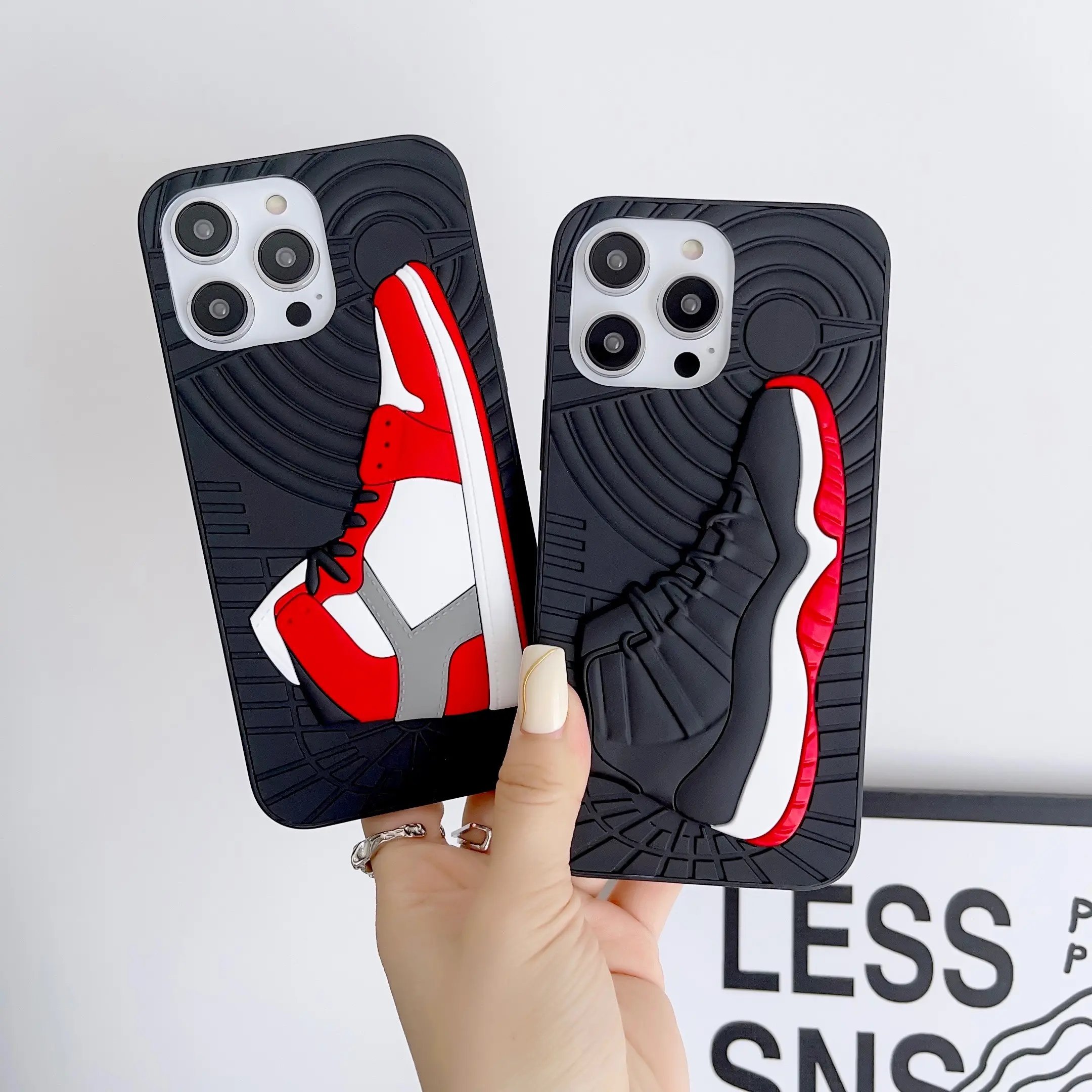 Bulk Fashion Shoe Design 3d Silicone Sneaker Phone Case For Iphone 16 Pro Max 12 13 14 15 Plus Xr Shockproof Protect Phone Case