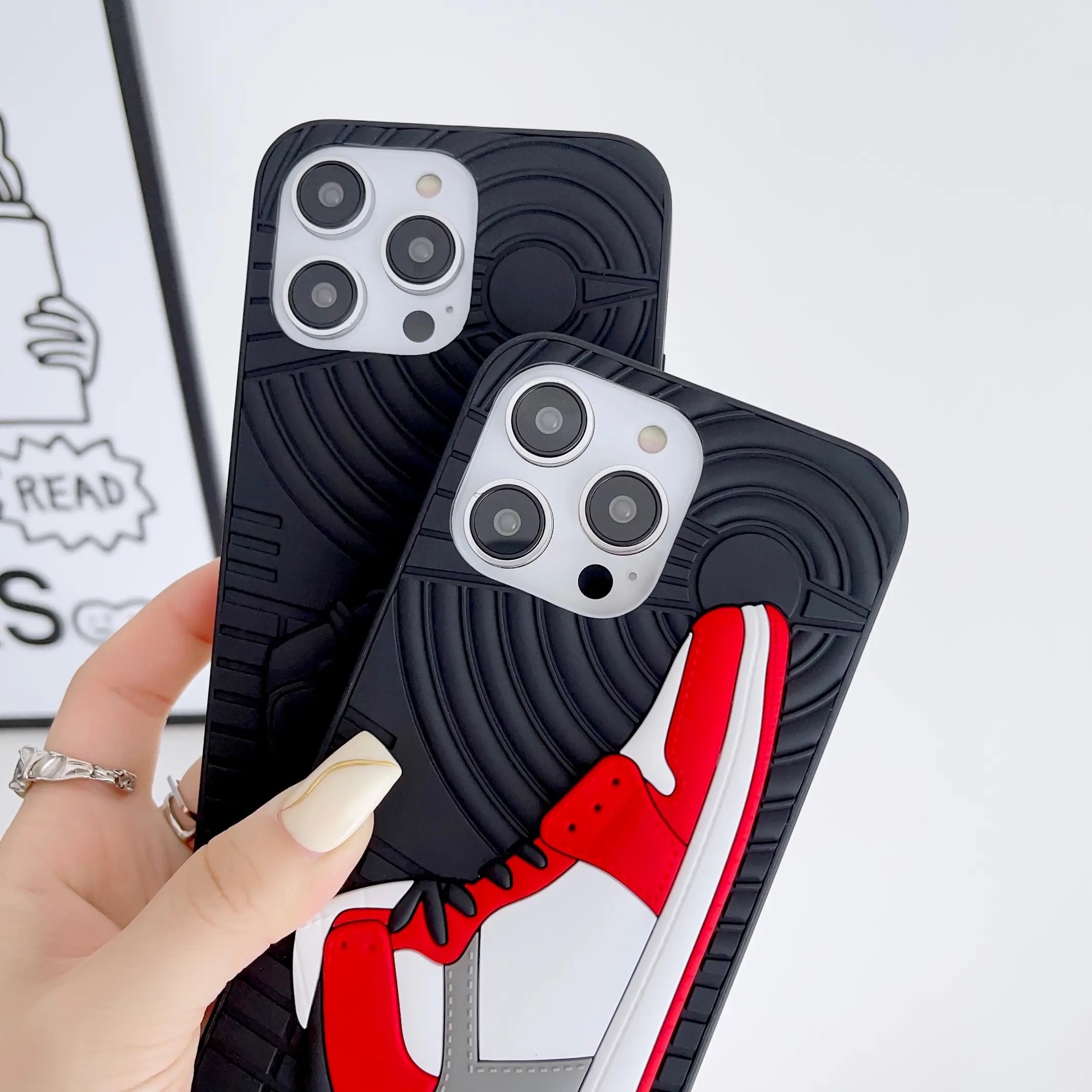 Bulk Fashion Shoe Design 3d Silicone Sneaker Phone Case For Iphone 16 Pro Max 12 13 14 15 Plus Xr Shockproof Protect Phone Case