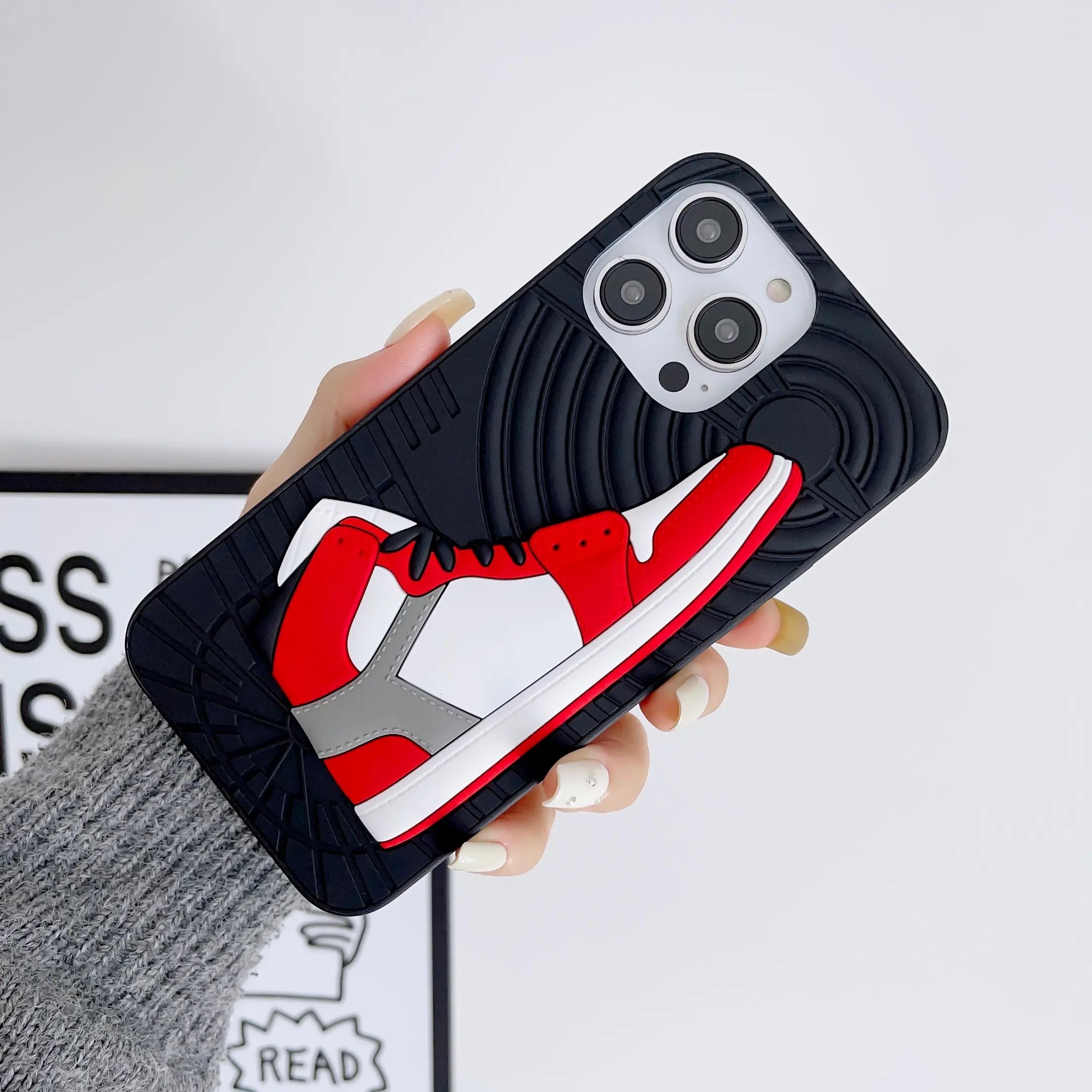 Bulk Fashion Shoe Design 3d Silicone Sneaker Phone Case For Iphone 16 Pro Max 12 13 14 15 Plus Xr Shockproof Protect Phone Case