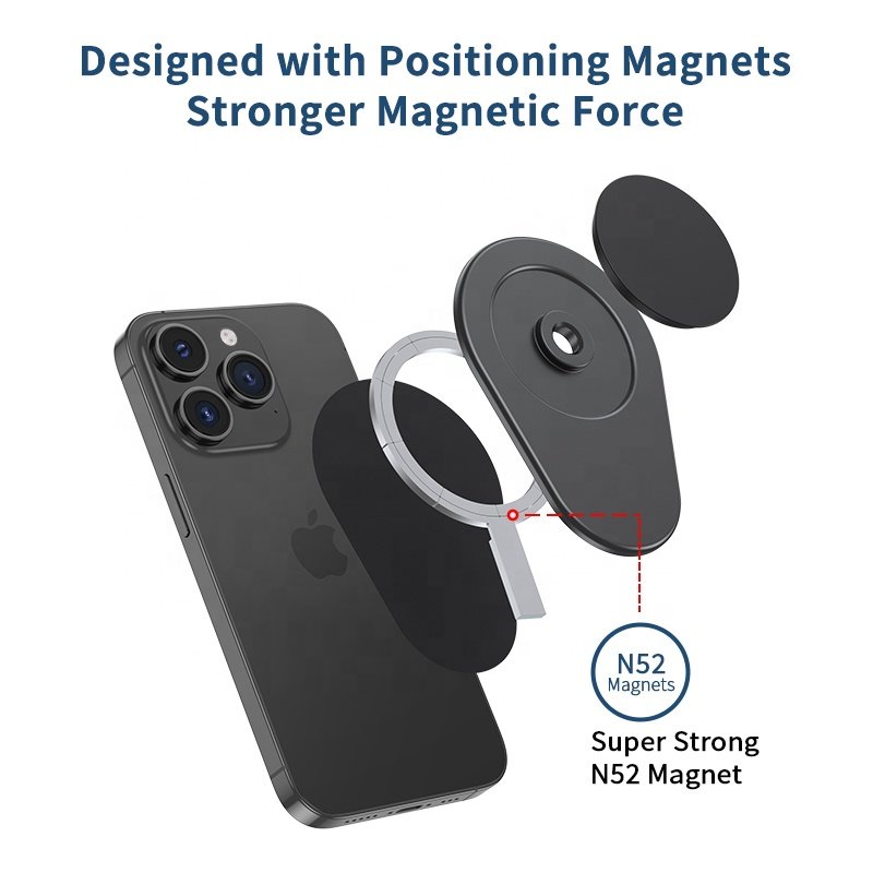 Factory Price Custom Magnetic Griptok Phone Socket Magnetic Phone Grip Up Socket Phone Stand Mobile Holder Grip for iPhone 15