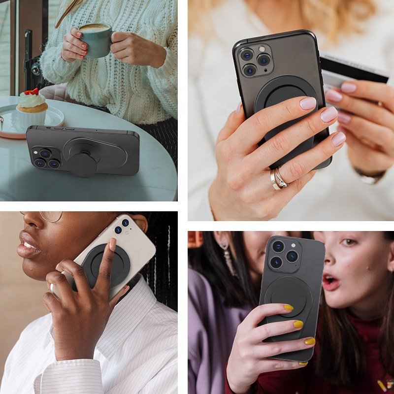Factory Price Custom Magnetic Griptok Phone Socket Magnetic Phone Grip Up Socket Phone Stand Mobile Holder Grip for iPhone 15