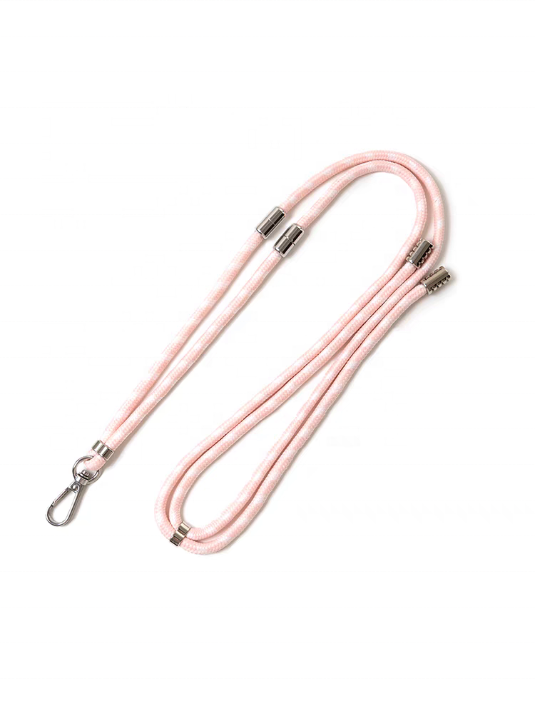 Customized high-quality adjustable wrist neck 2-in-1 diagonal back phone strap woven gray purple black pink phone strap